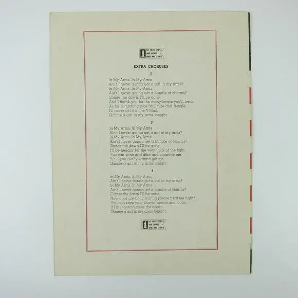 Sheet Music In My Arms See Here Private Hargrove Robert Walker Donna Reed 1943 - Picture 7 of 12